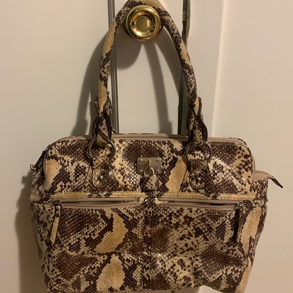 Clark faux snakeskin handbag